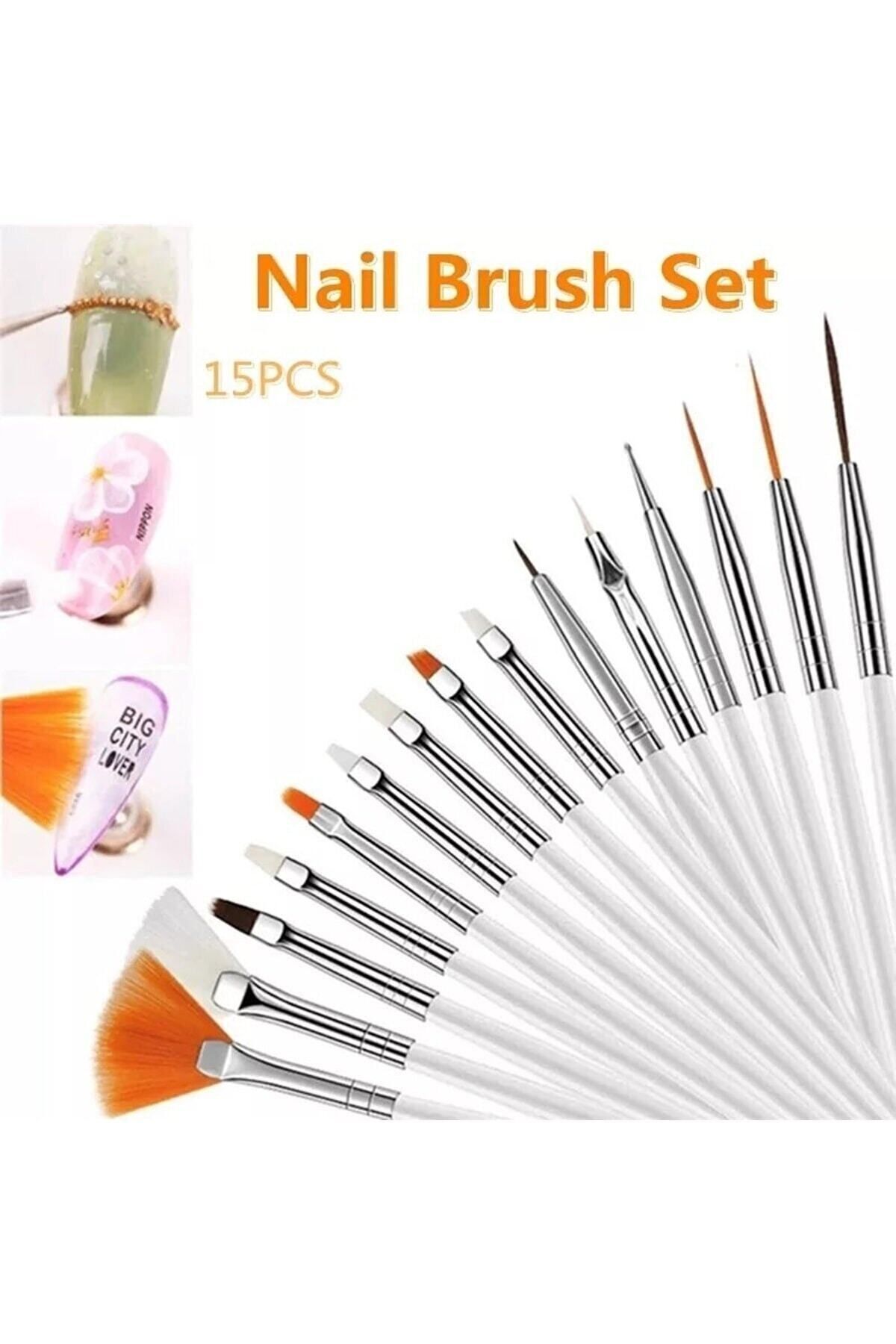 LARİN kozmetik 15'li Tırnak Süsleme Fırçası Desen Verme Seti