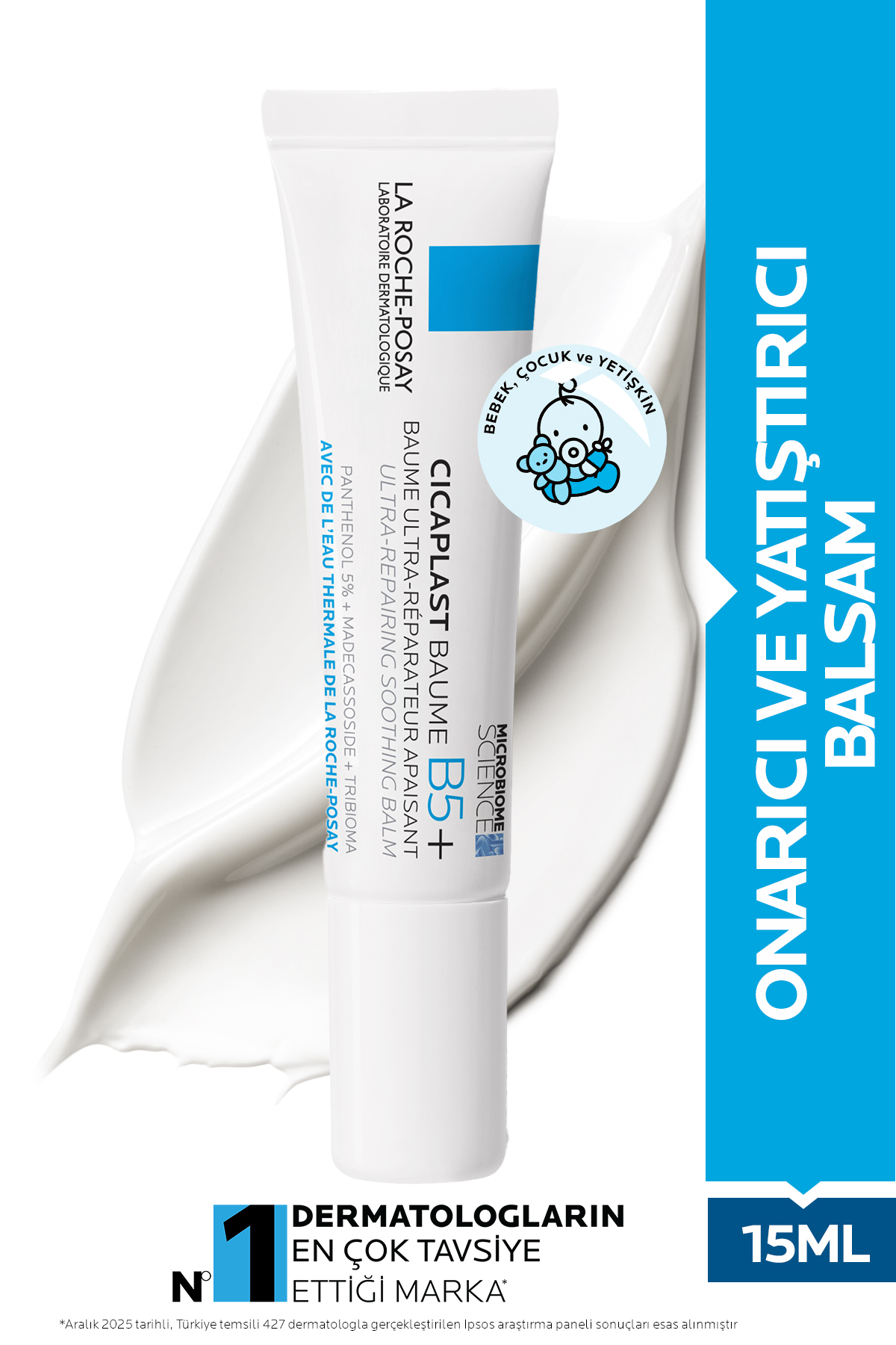 La Roche Posay Cicaplast Baume B5+ Yatıştırıcı ve Onarıcı Bakım Kremi 15 ml