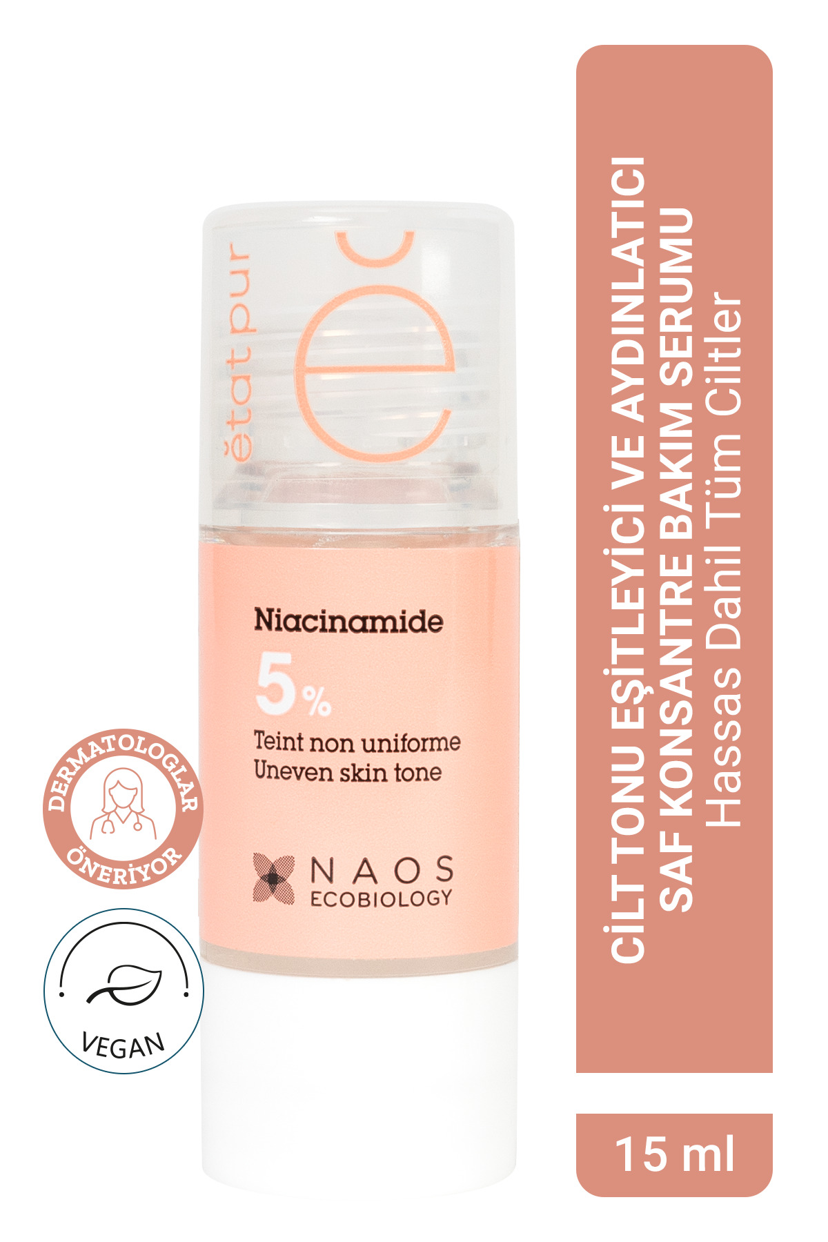 Etat Pur Pure Active Niacinamide %5 Cilt Tonu Eşitleyici Tüm Ciltler Aydınlatıcı Konsantre Bakım Serumu 15ML