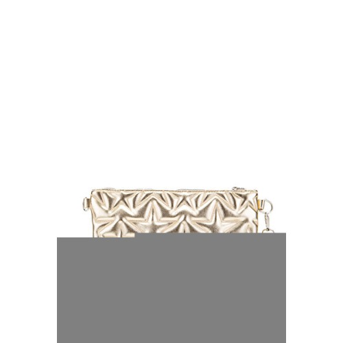 minebag Yıldız Dikişli Clutch Star Kadın Çanta Gold Rugan
