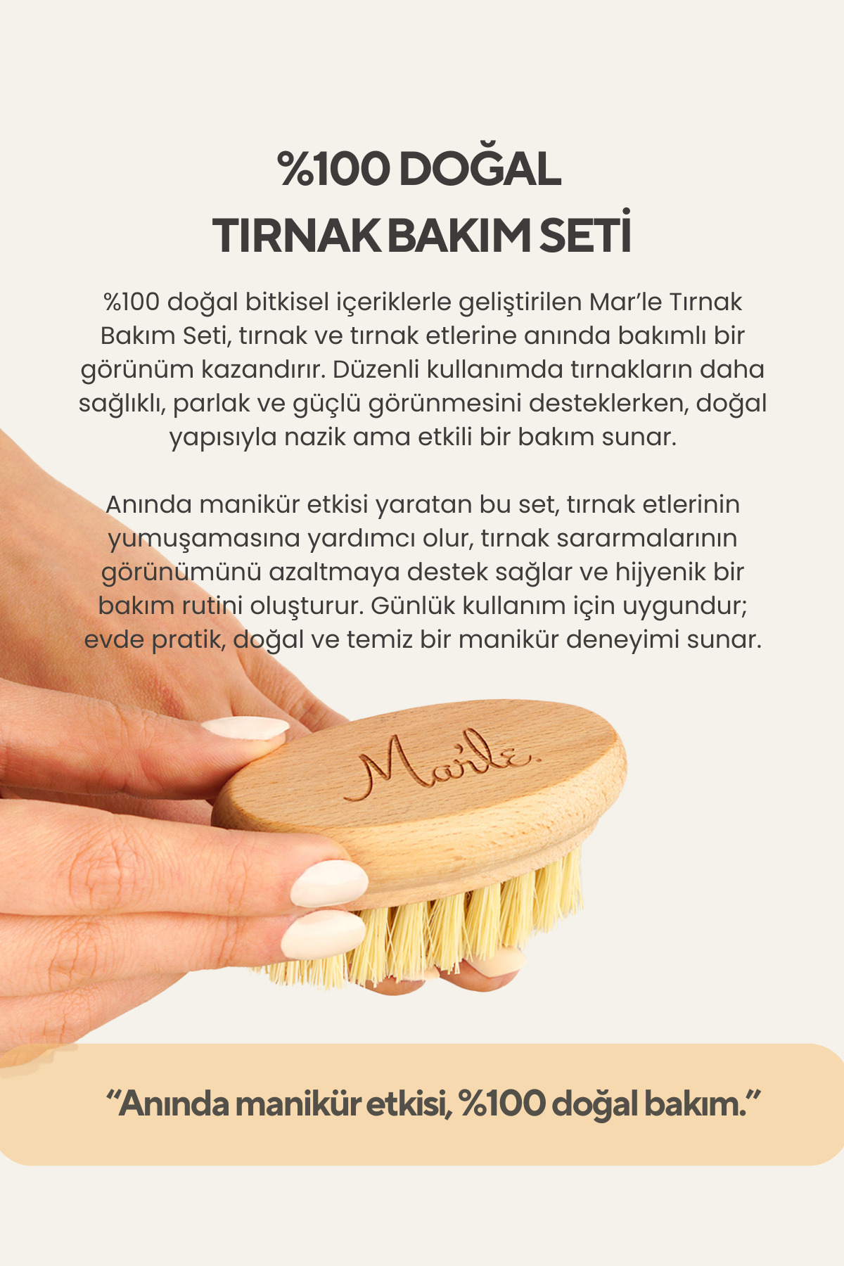 Marle Mar’le %100 Doğal Besleyici ve Güçlendirici Tırnak Bakım Seti - Görsel 3