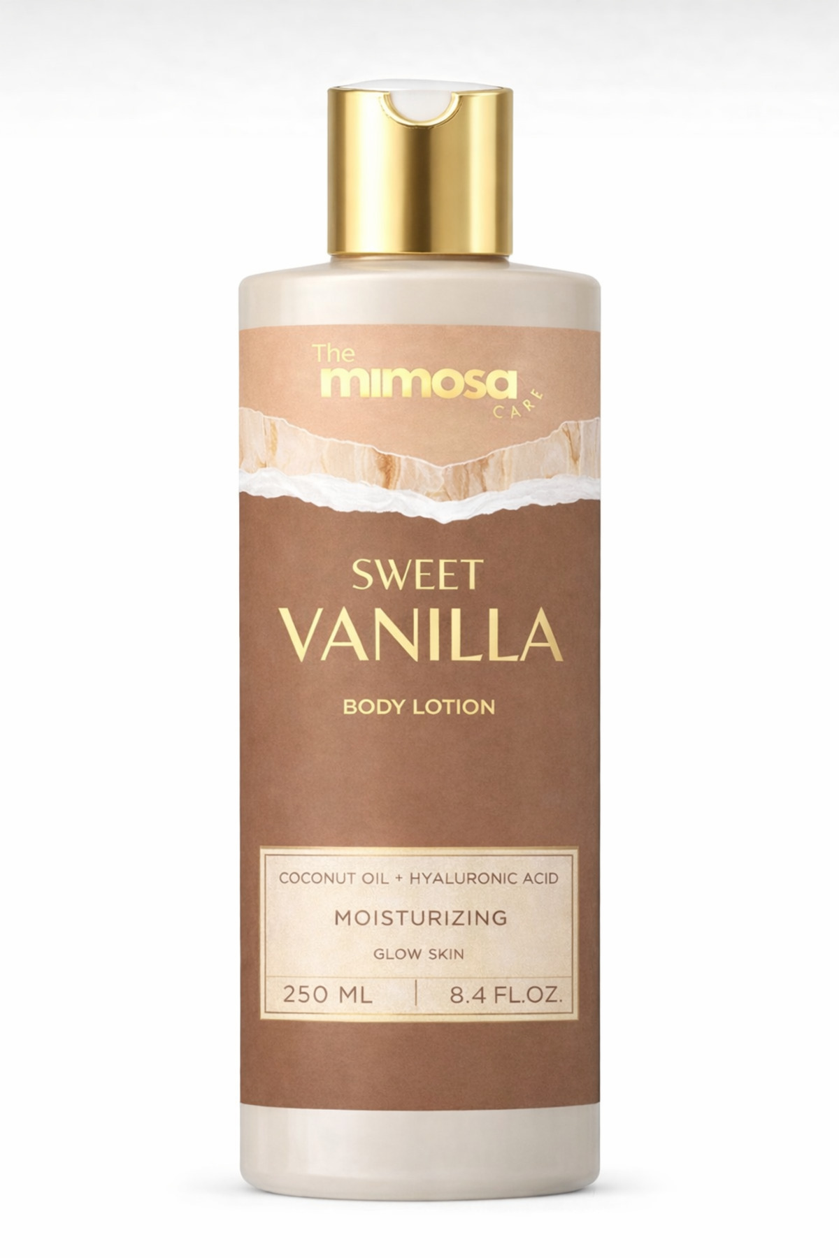 The Mimosa Care Vanilya Aromalı Yoğun Nemlendirici Vücut KREMİ-Panthenol,Hindistan Cevizi Yağı,Hyalüronik Asit