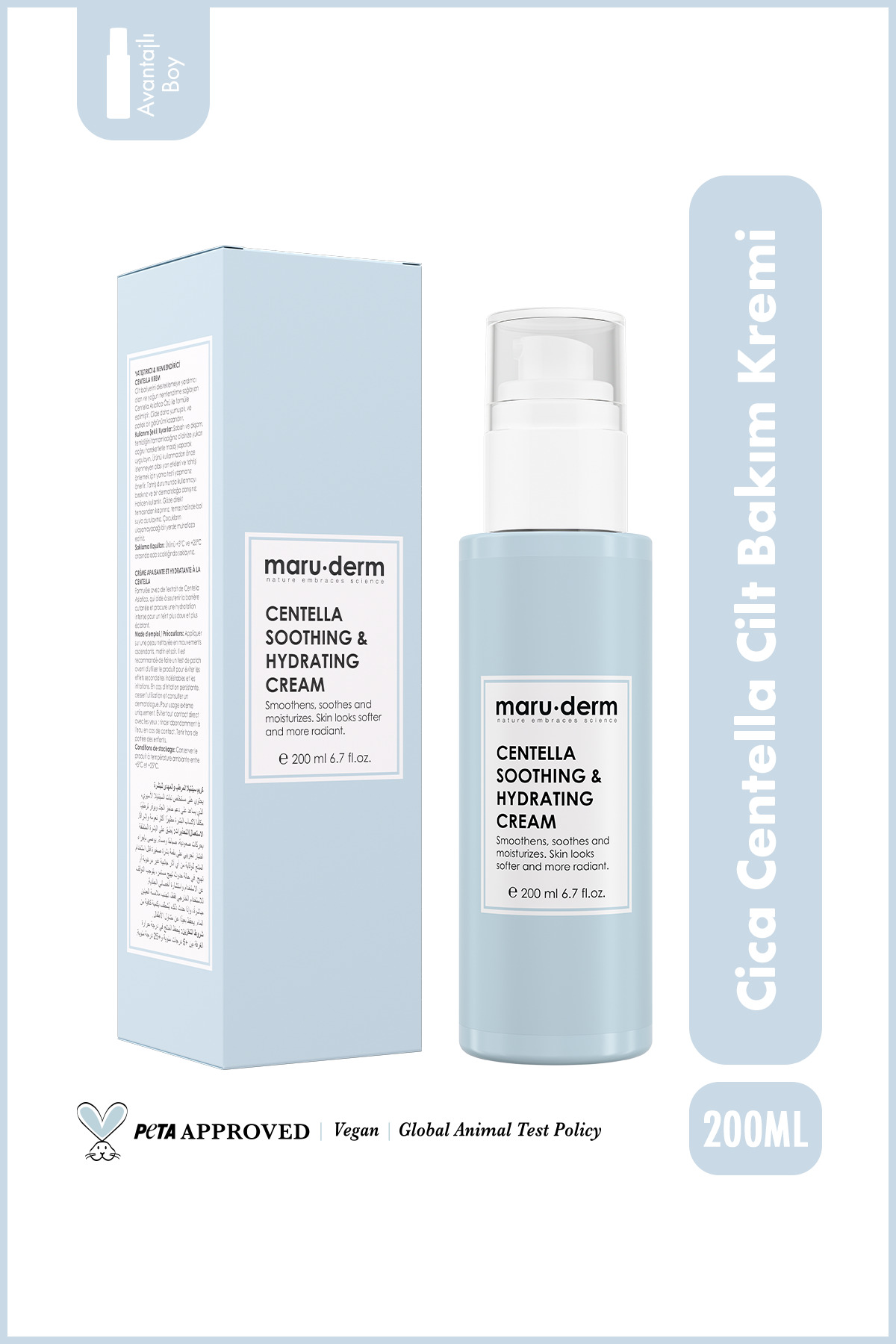 Maru.Derm Maruderm Cica Centella Cilt Bakım Kremi 200 Ml
