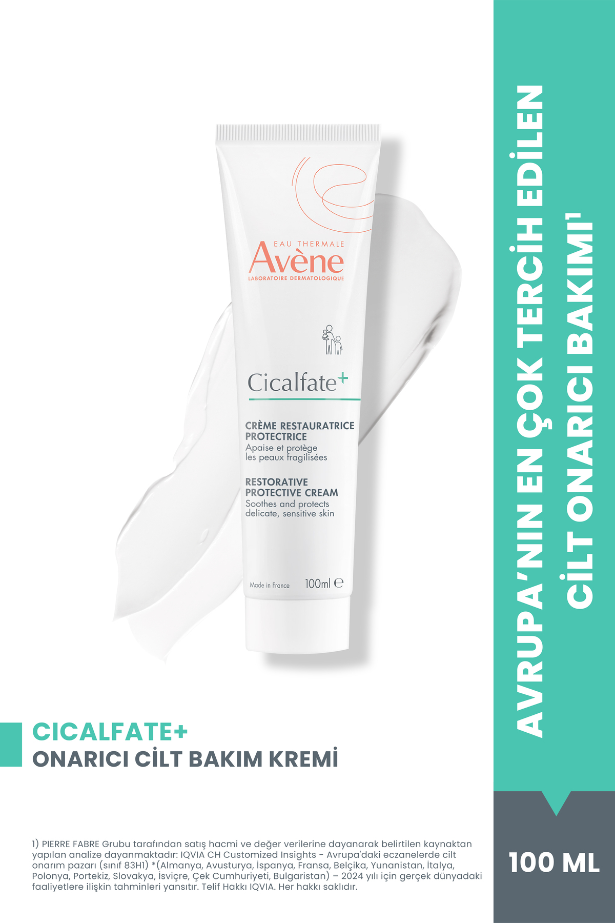 Avene Cicalfate+ Hassas ve Yıpranmış Ciltlerin için Yatıştırıcı ve Onarıcı Bakım Kremi 100 ml