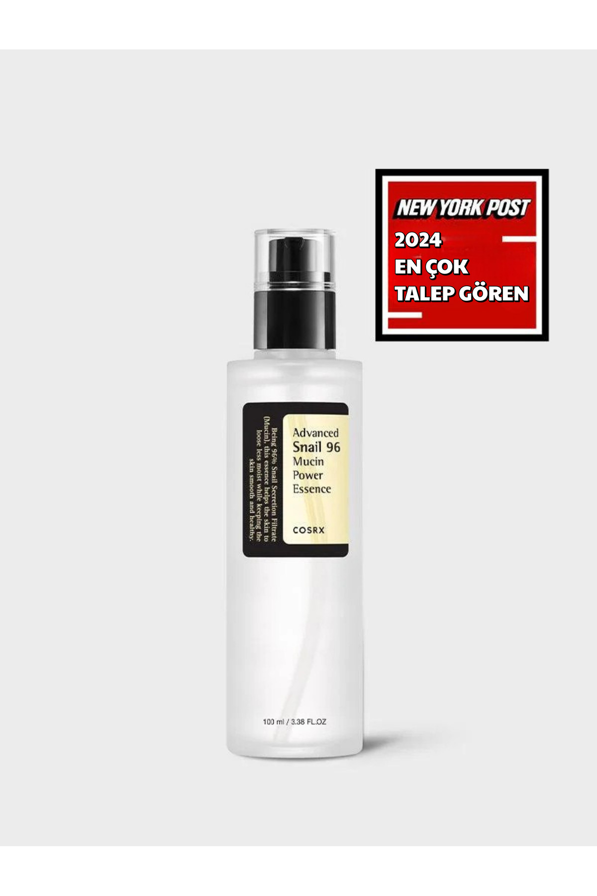 Cosrx Advanced Snail 96 Mucin Power Essence 100ml - Salyangoz Özlü Nemlendirici ve Besleyici Esans
