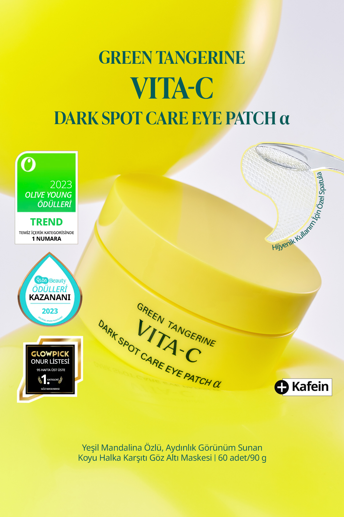 Goodal Yeşil Mandalina Özlü, Aydınlatıcı Göz Altı Maskesi GOODAL Green Tangerine Vita C Eye Gel Patch α