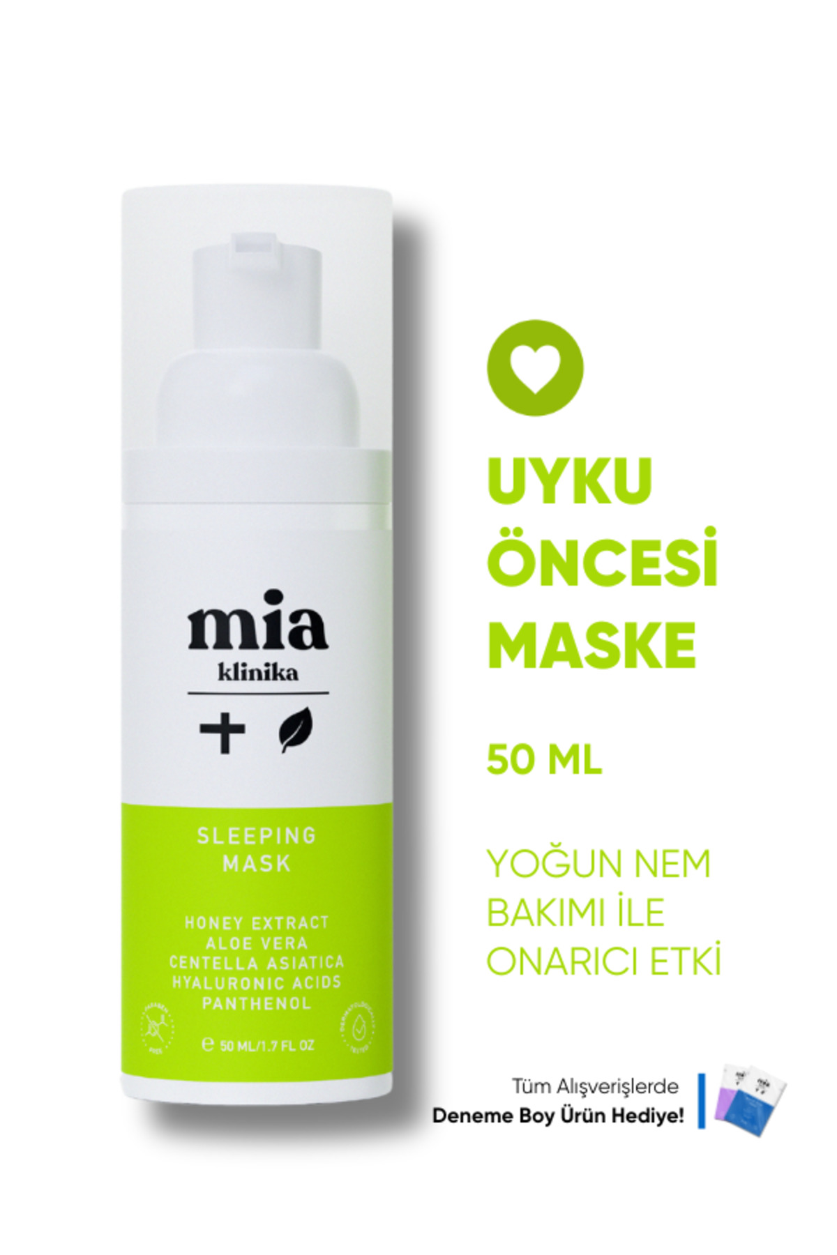 mia klinika Pantenol Bal Ve Cicalı Pürüzsüzleştirici Işıltı Veren Nemlendirici Yüz Maskesi