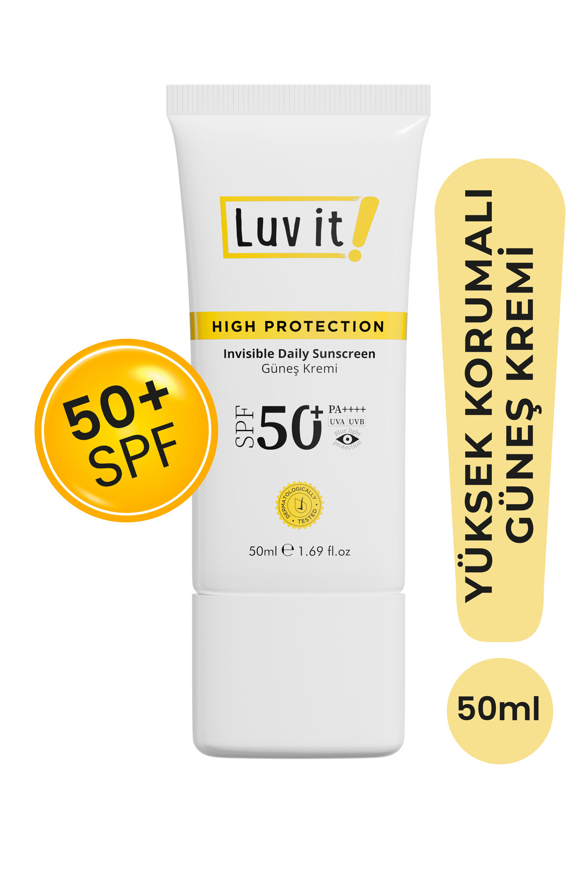 Luv it! Spf50+ Pa++++ Uva Uvb Yüksek Korumalı Leke Karşıtı Güneş Kremi 50 Ml