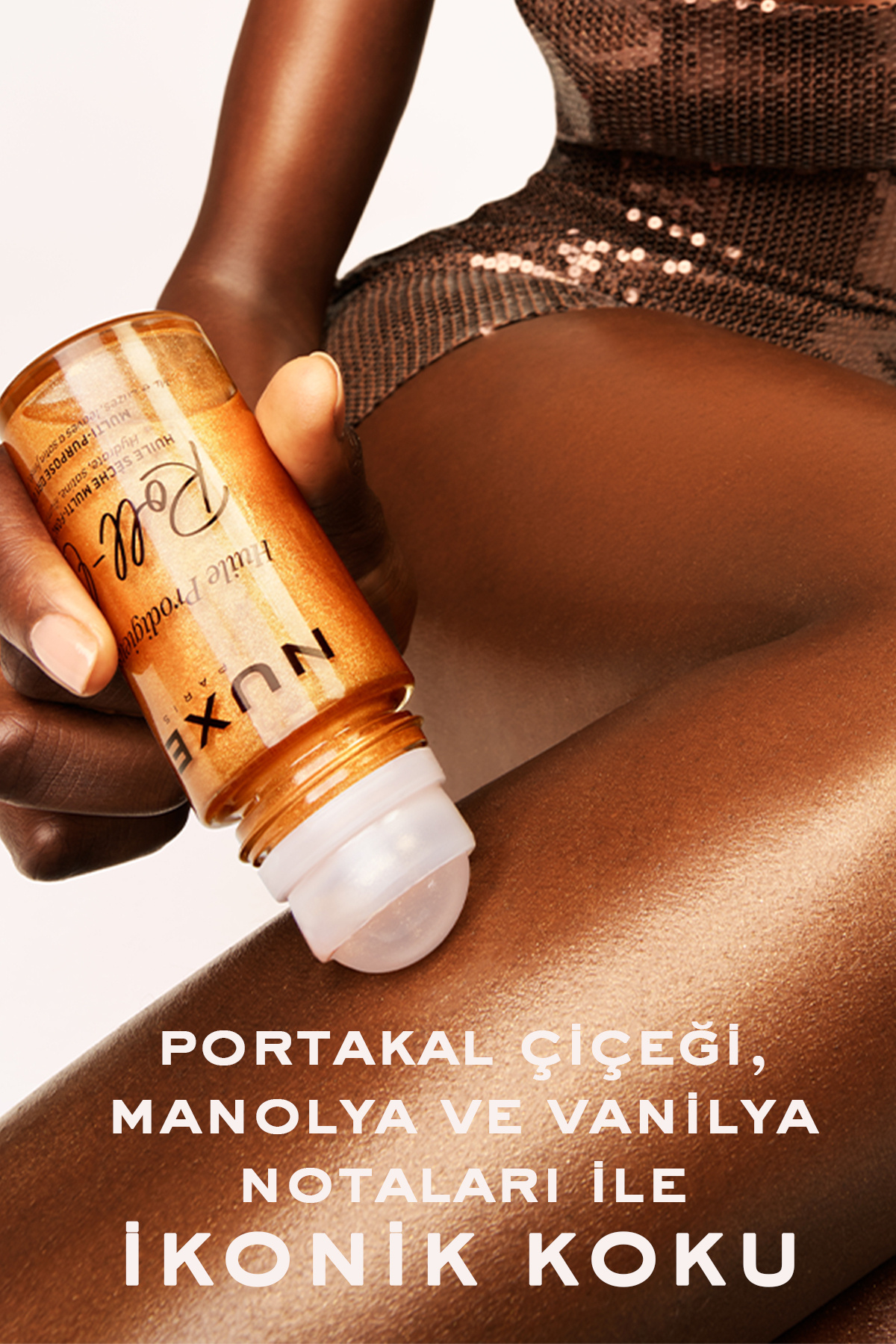 Nuxe Çok Amaçlı Altın Parıltılı Roll-on Kuru Yağ (Yüz, Vücut, Saç) - Görsel 3