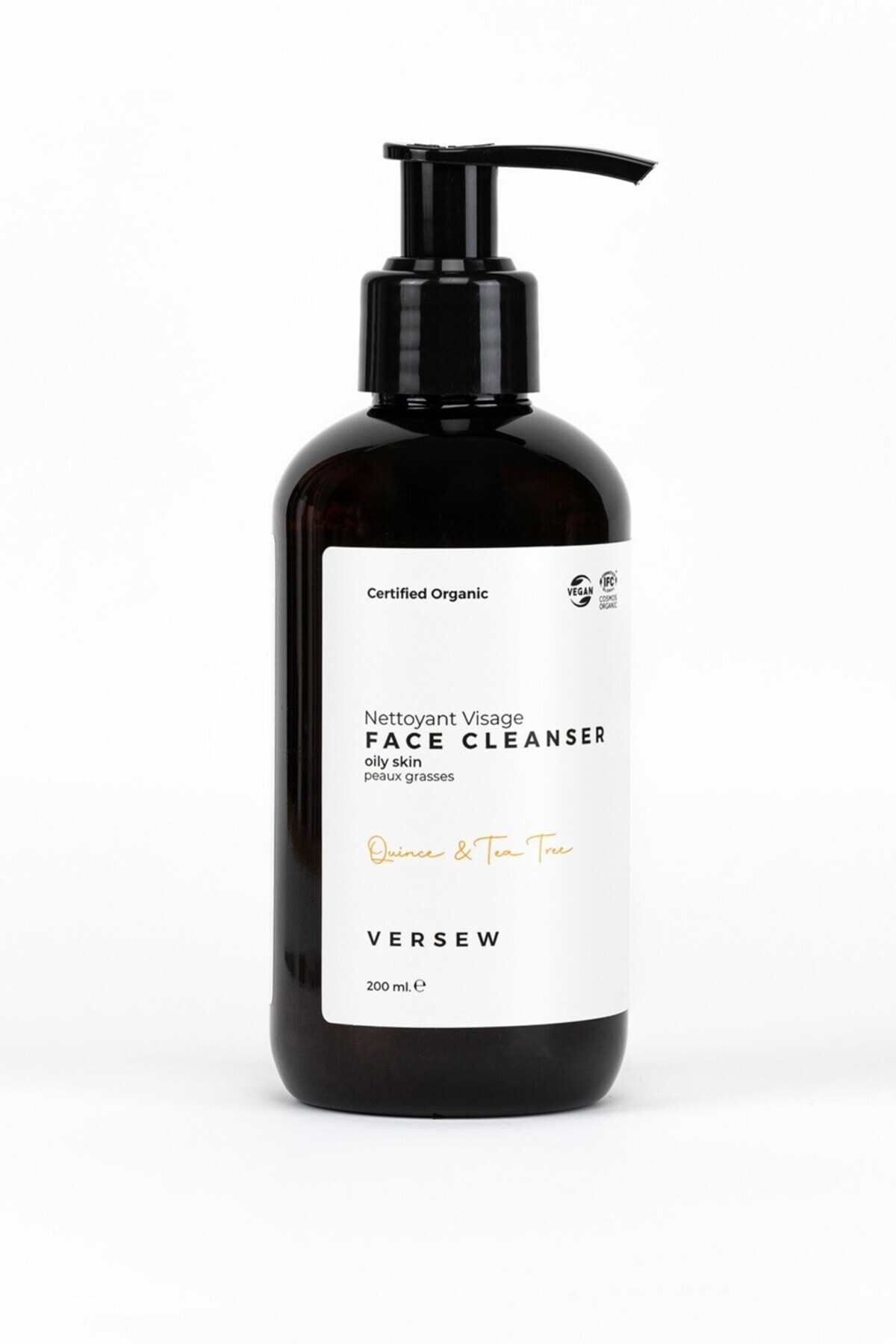 VERSEW Organik Akne ve Leke Karşıtı Yüz Temizleme Jeli Yağlı Ciltler 200 ml