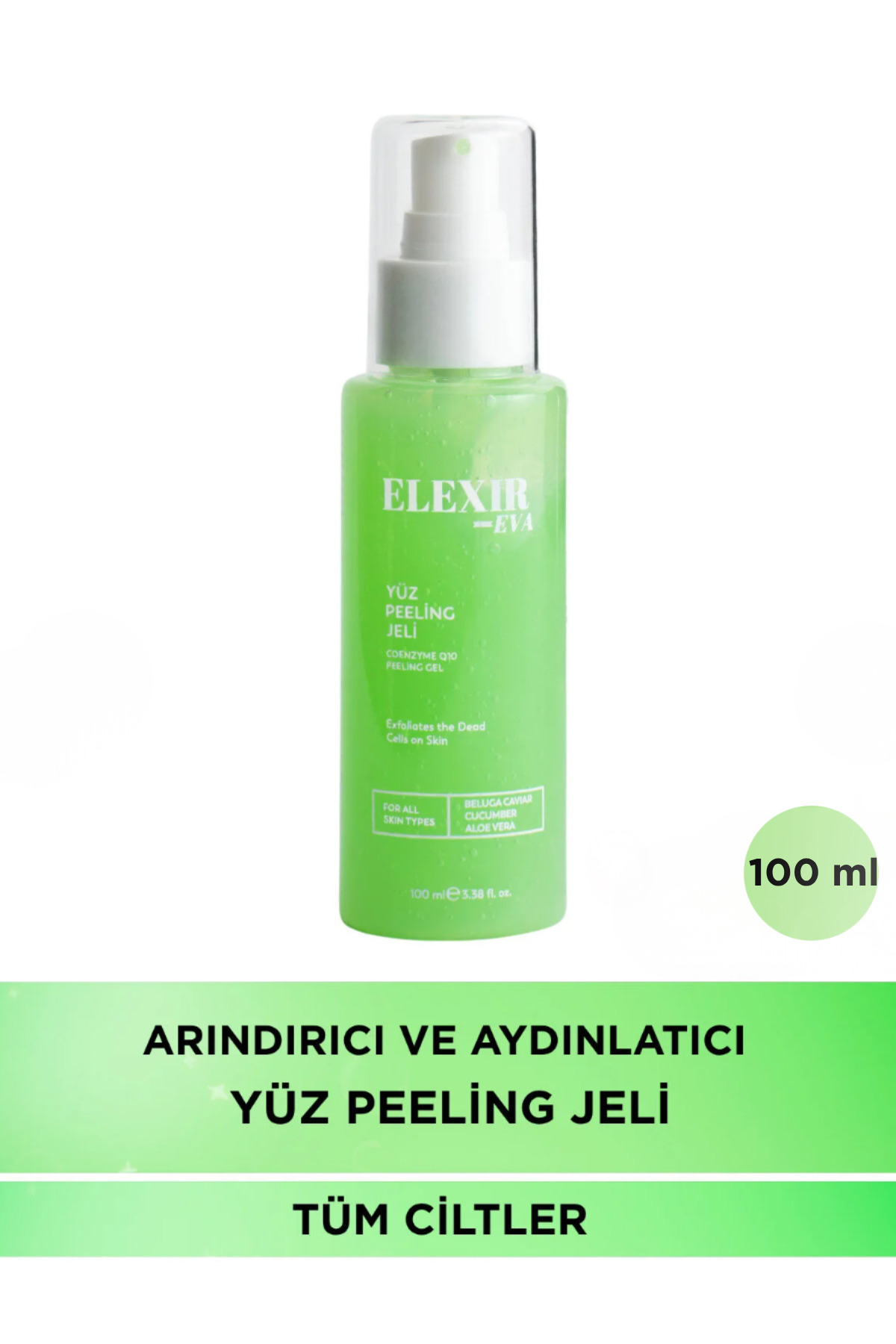 Elexir Eva Ölü Hücre Temizleyici & Gözenek Sıkılaştırıcı Aydınlatıcı Yüz Pelling jeli-100ML