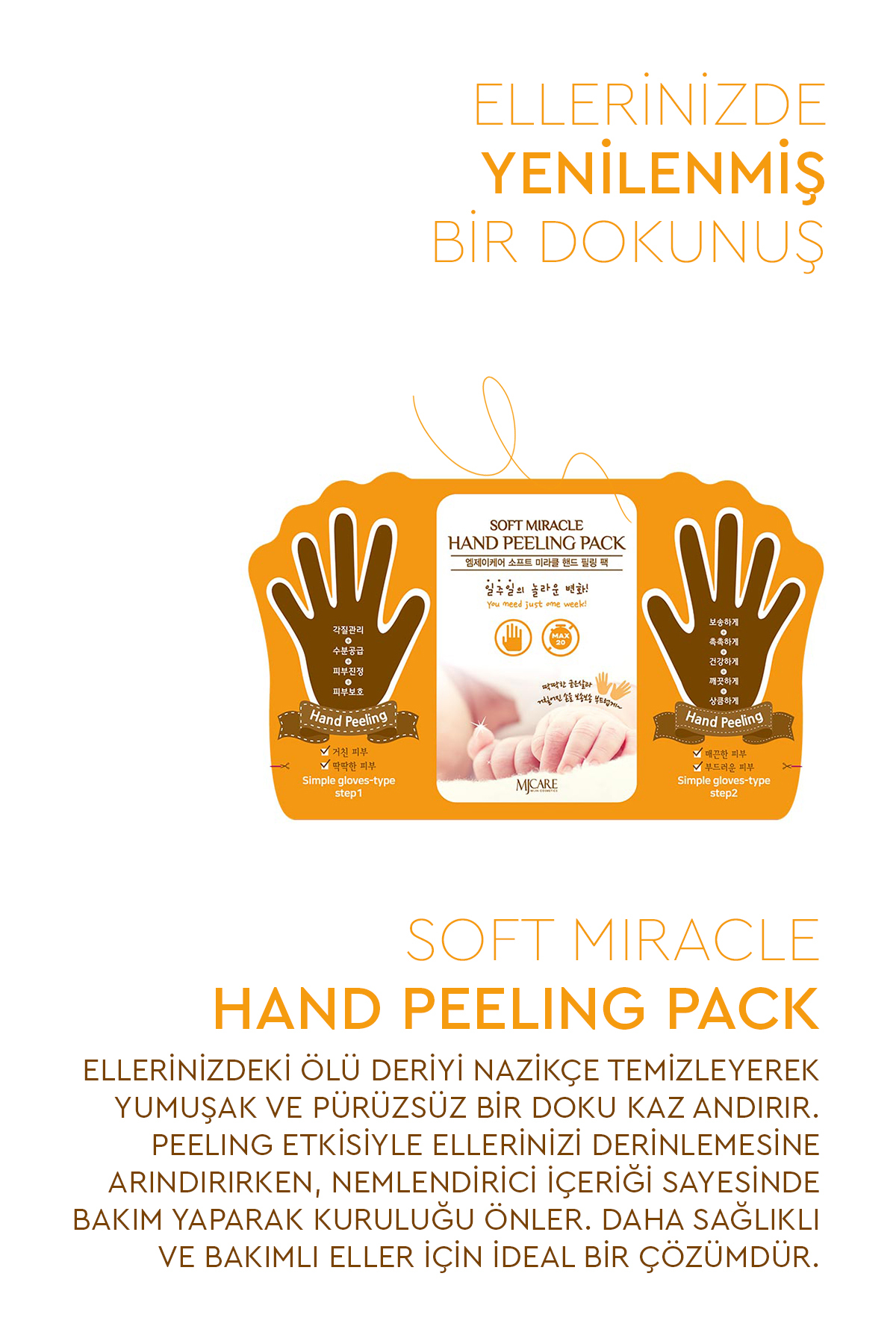 Mjcare Hand Peeling - Soyulan El Peeling Maskesi - Görsel 3