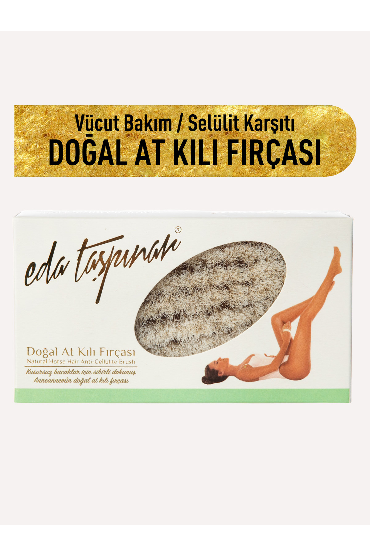 Eda Taşpınar Doğal At Kılı Fırça – Kuru Fırçalama & Pürüzsüz Cilt Görünümü