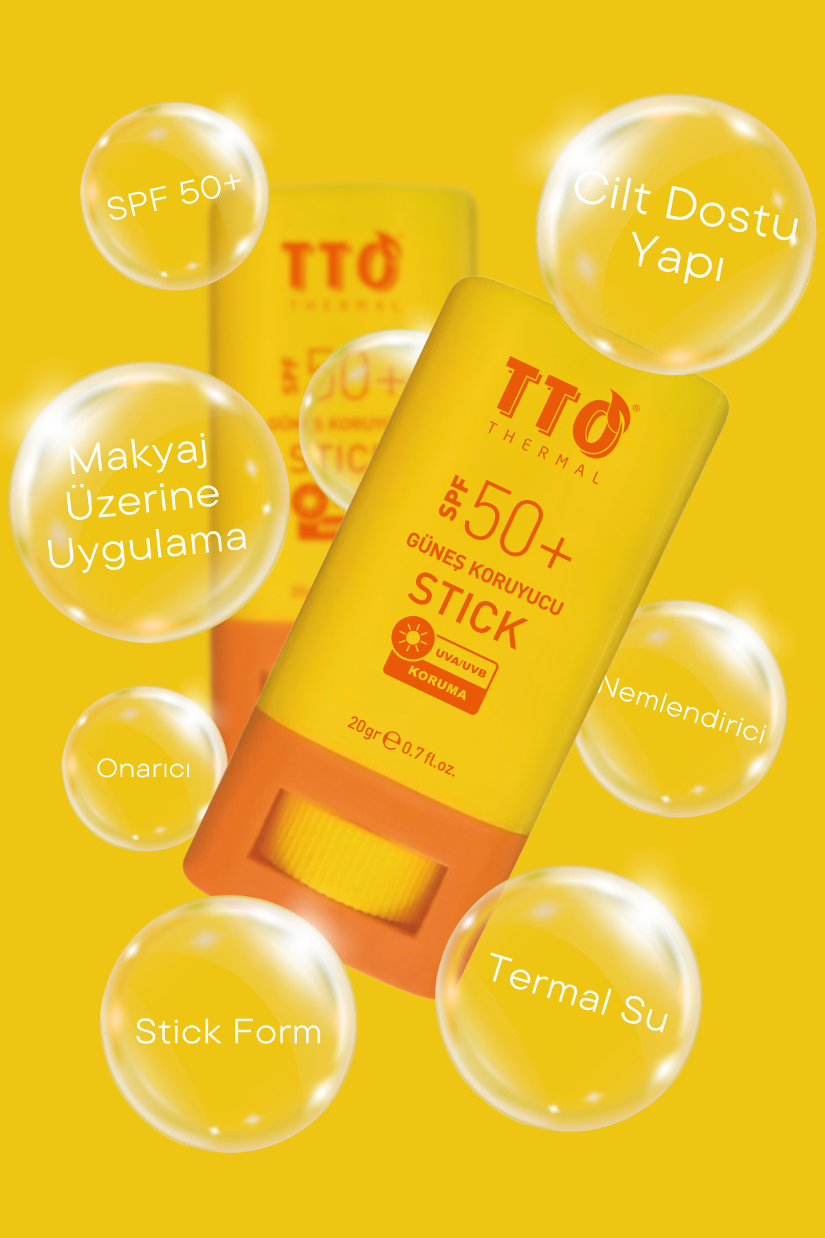 TTO Güneş Koruyucu Stick 50 SPF – UVA/UVB Koruma - Görsel 3