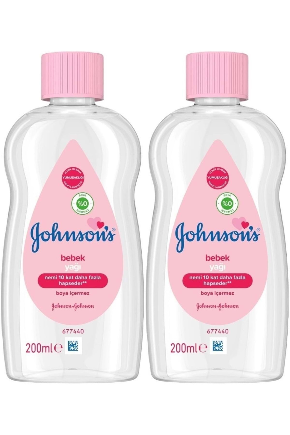 Johnson´s Baby Johnsons Baby Bebek Yağı 200ML Nemlendirici (Pembe) (2 Li Avantaj Pk)