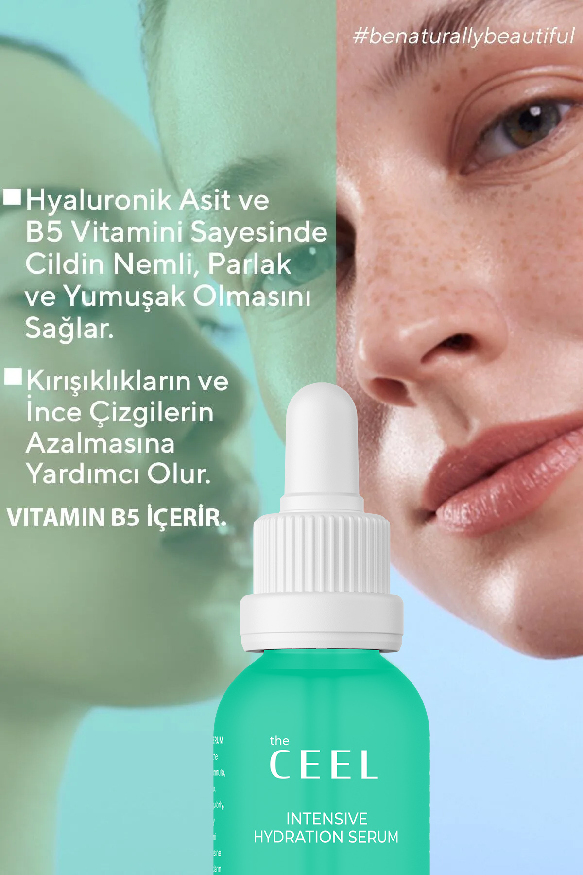 The Ceel Yoğun Nemlendirici Serum Hyaluronic Acid, Sodium PCA & Panthenol (B5) 30 ml - Görsel 3