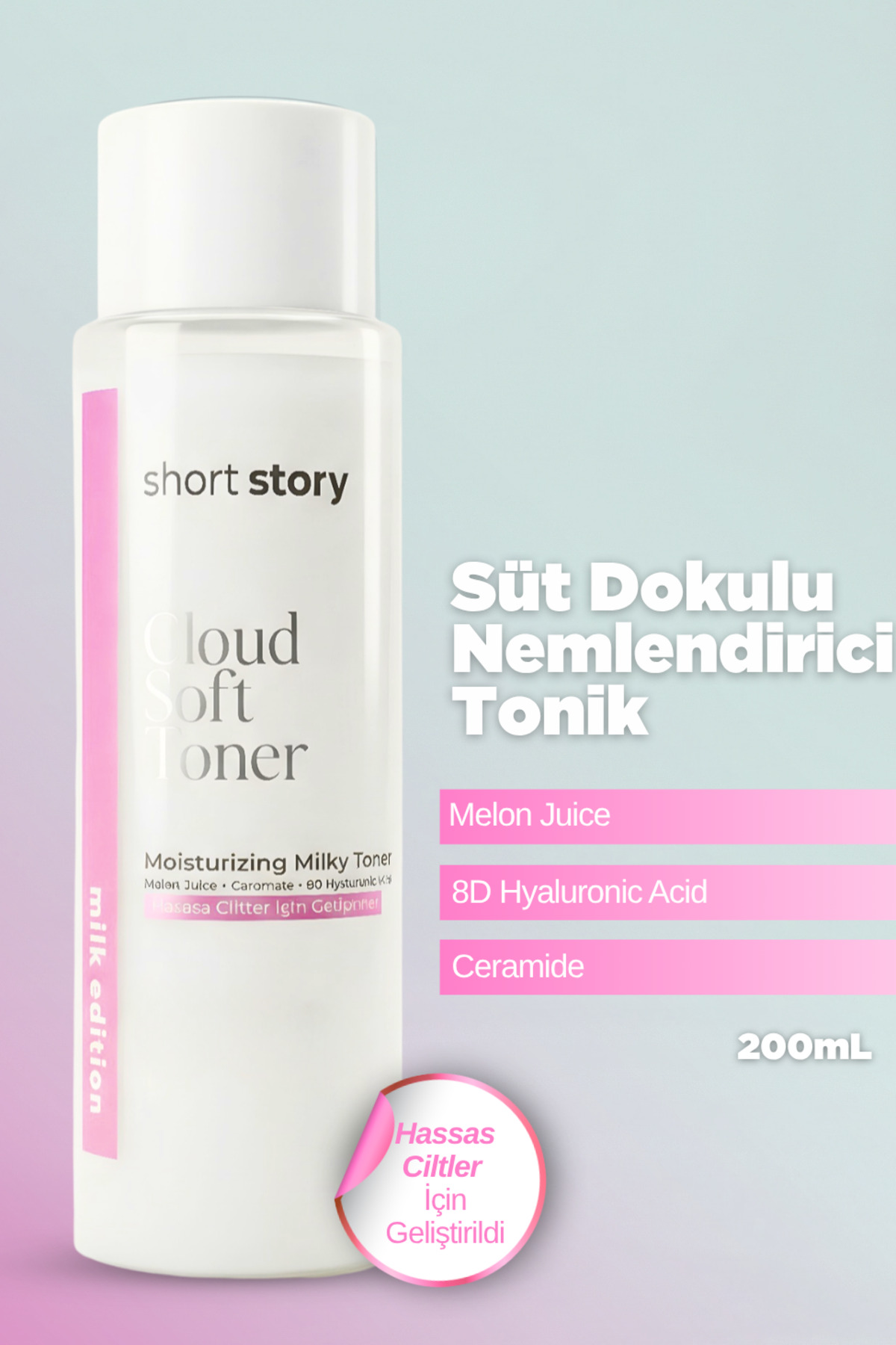 short story Cloud Soft Toner Süt Dokulu Nemlendirici Tonik