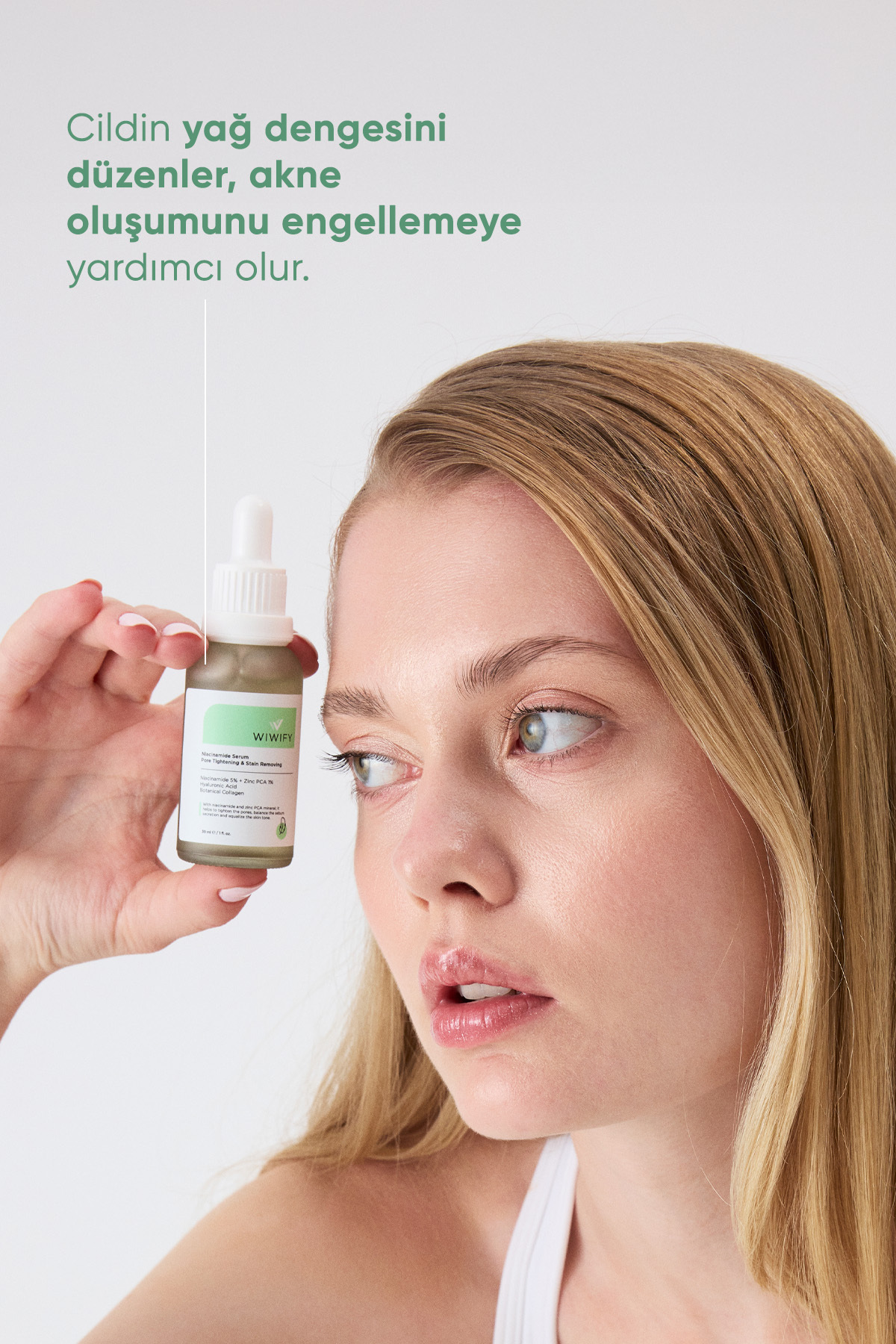 WIWIFY Gözenek Sıkılaştırıcı, Akne Karşıtı, Ton Eşitleyici Niacinamide Serum (Niacinamide 5%+ZincPca 1%) - Görsel 3