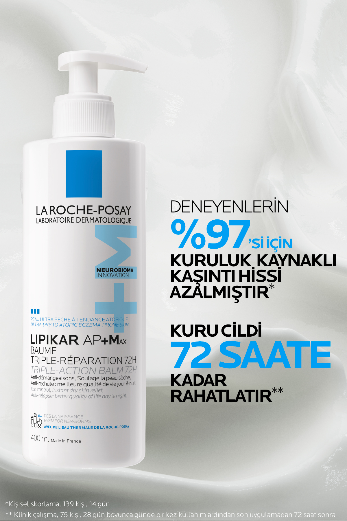 La Roche Posay Lipikar Baume AP+ M 400 ml - Görsel 3