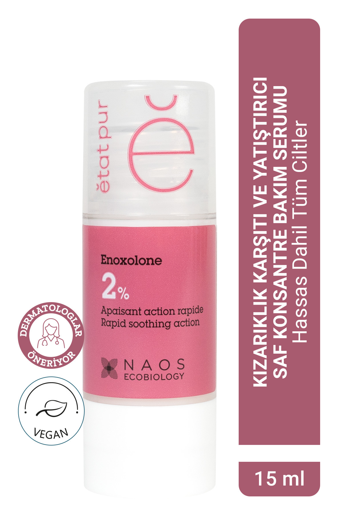 Etat Pur Pure Active Enoxolone Hassas ve Rozalı Ciltler İçin Kızarıklık Karşıtı Konsantre Bakım Serumu 15ML