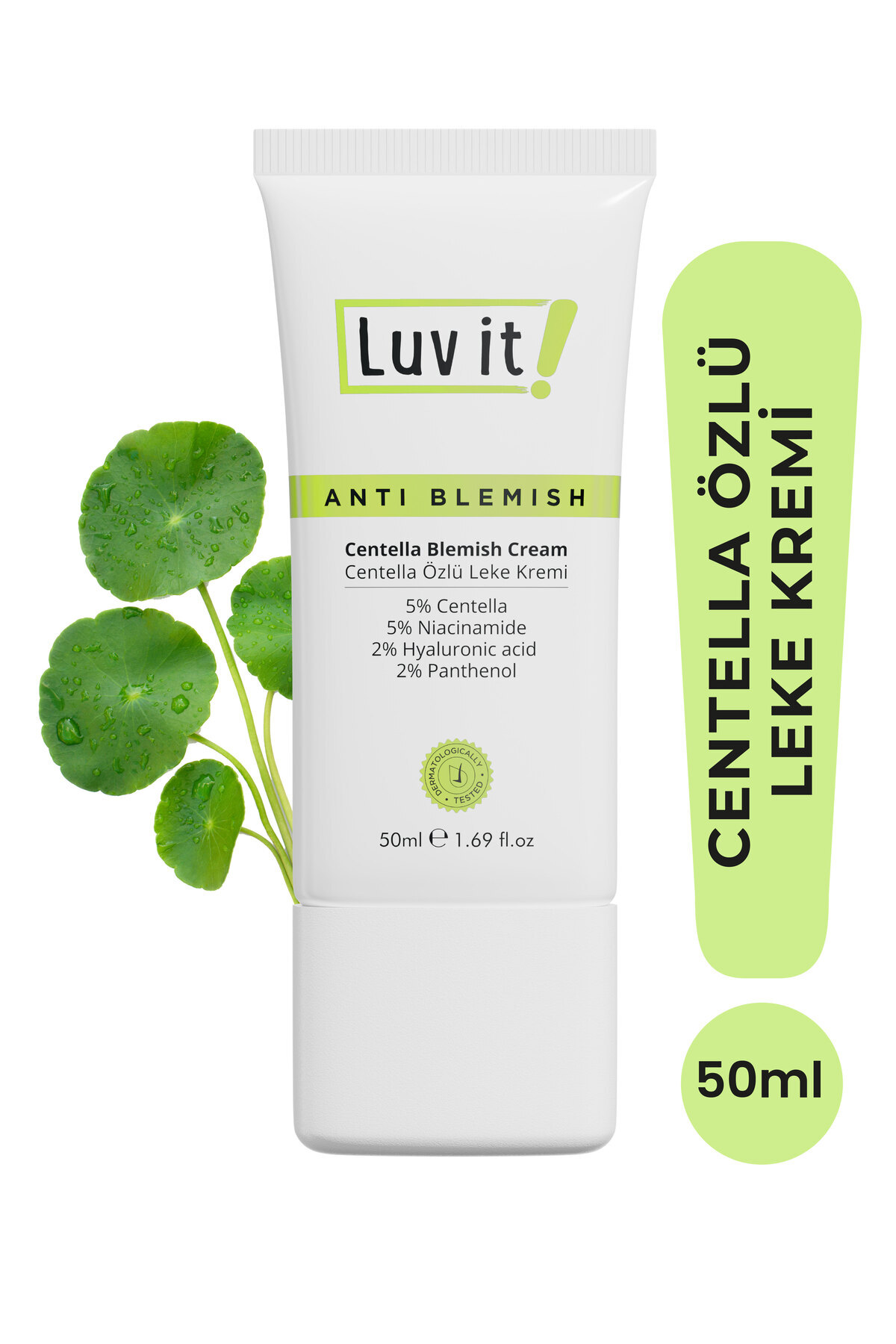 Luv it! Centella Özlü Leke Karşıtı Nemlendirici Krem 50 ml - Hyaluronik Asit Ile Derin Nemlendirme