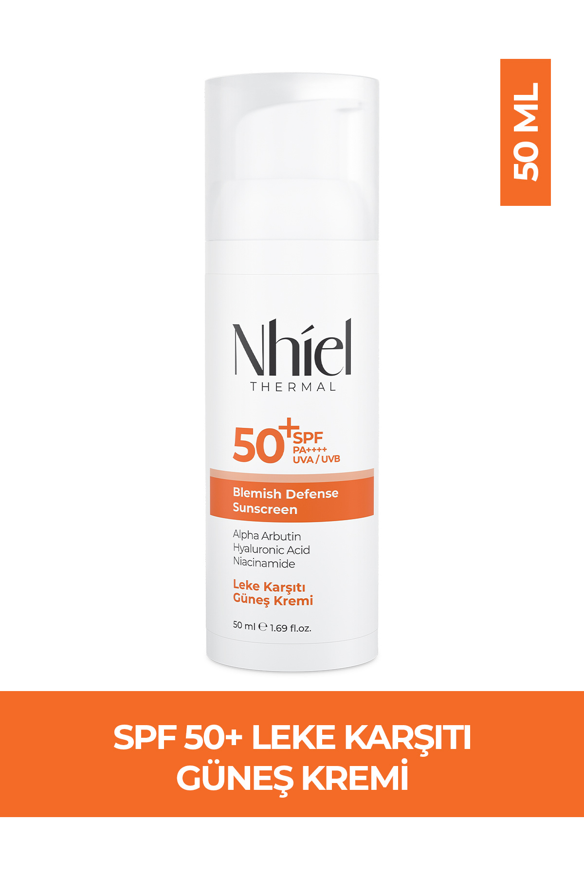 Nhiel Thermal Leke Karşıtı Güneş Kremi SPF 50+ PA++++ 50 ml (Yeni Nesil Filtreler)