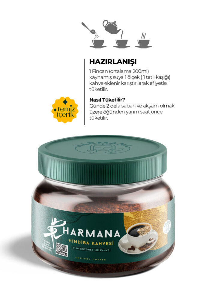 HARMANA Hindiba Kahvesi 1 Aylık - (60 Kullanım) Net 150gr - Görsel 2