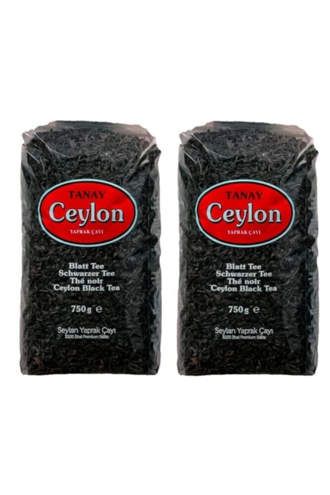 Tanay Ceylon Çayı 750 Gr X 2 adet (1.500 gr) 0 İthal Sri Lanka Siyah Dökme Yaprak Çay OPA Kaçak Seylan Çayı