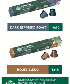 Starbucks Nespresso Uyumlu Kapsül Kahve Seti 20'li – Espresso, House Blend