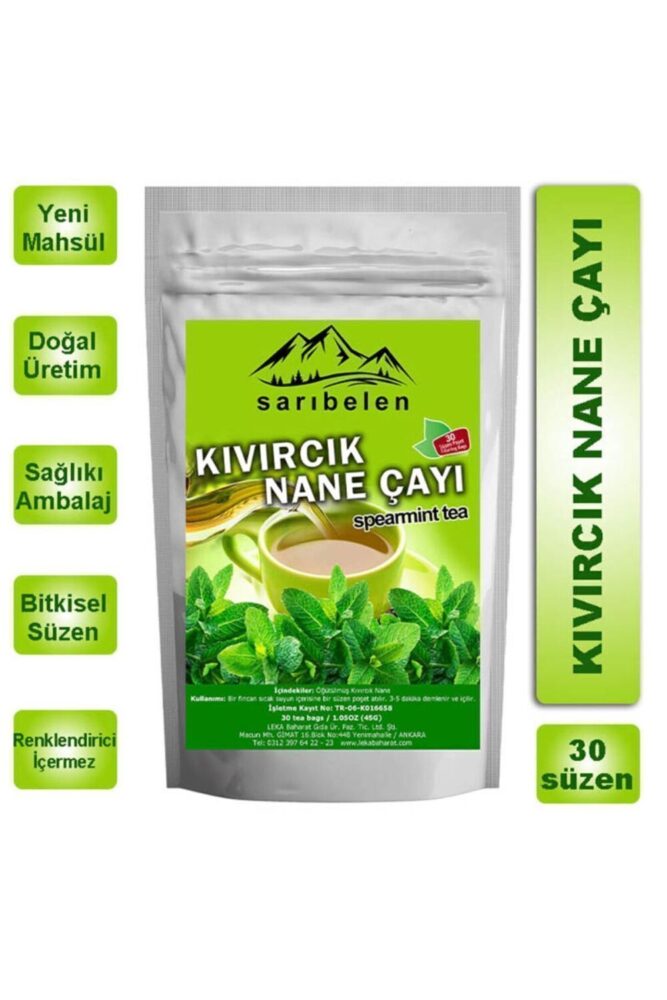 Sarıbelen Curly Peppermint Tea 45g 30 Filter Bags