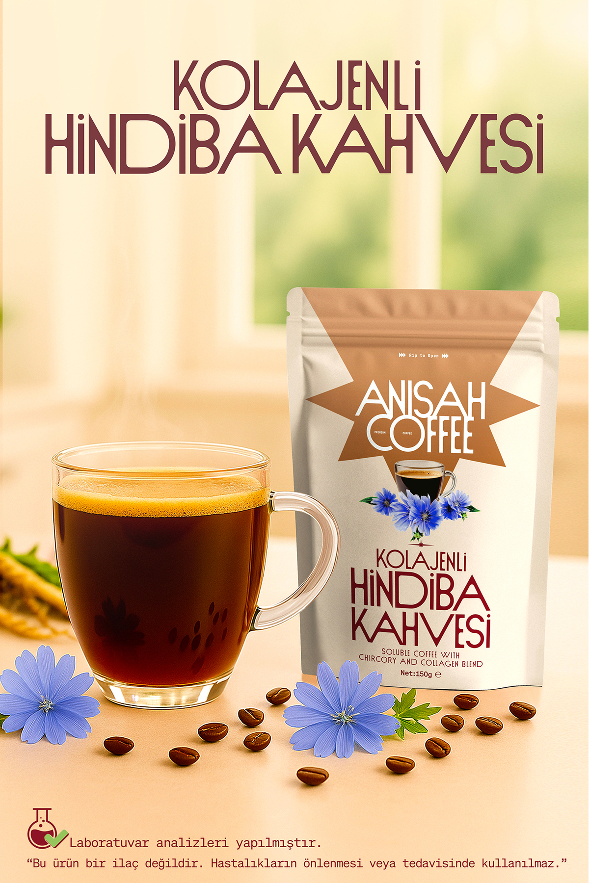 Anisah Coffee Kolajenli Hindiba Kahvesi | 150gr | Lif Kaynağı - Görsel 3