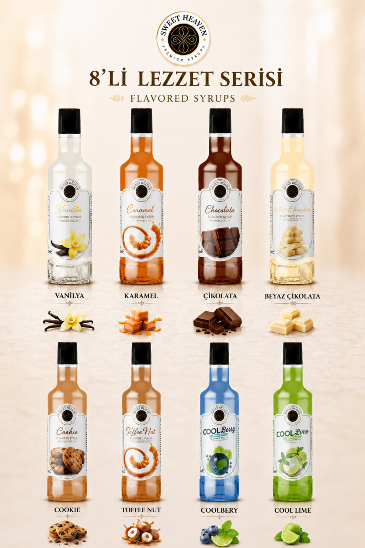 sweet heaven 8li Kahve Şurubu 8x110ml - 880ml