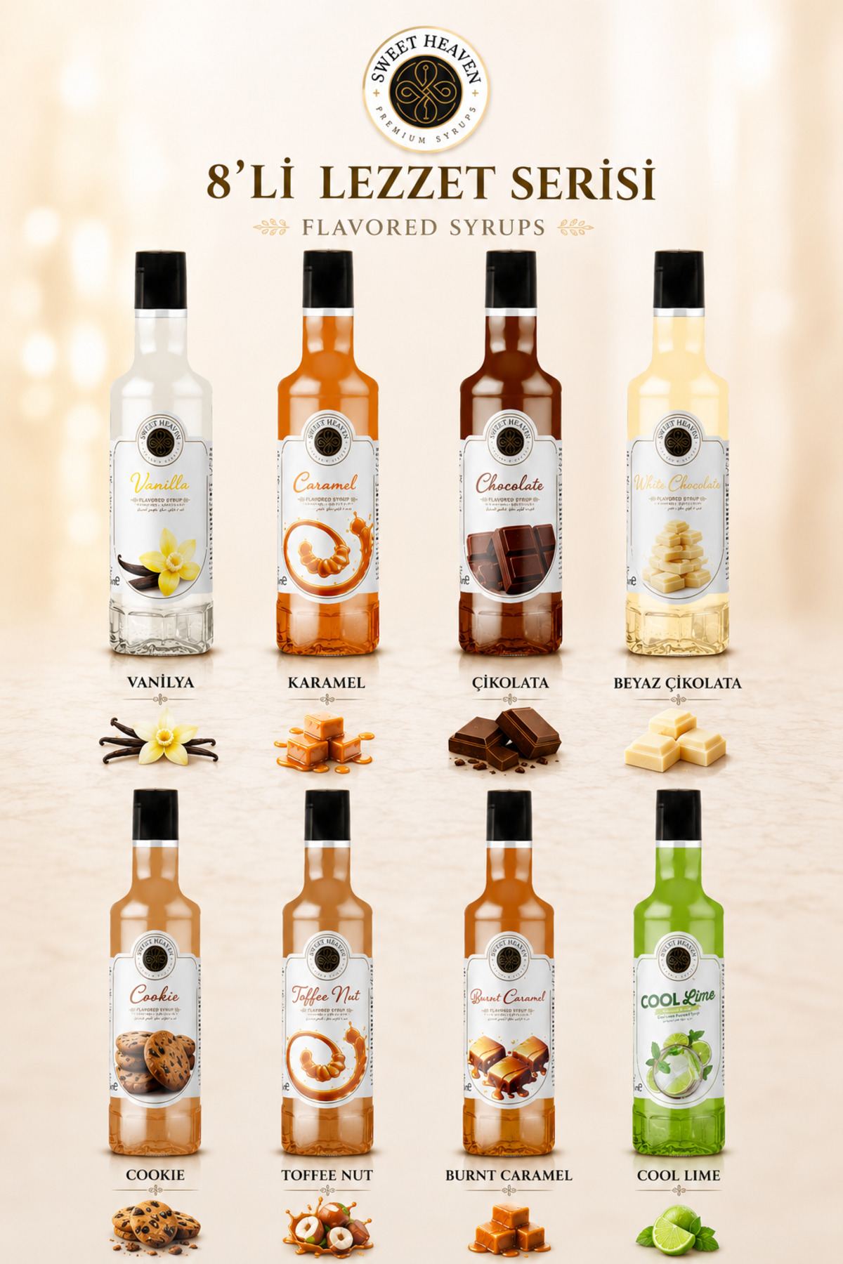 sweet heaven 8li Kahve Şurubu 8x110ml - 880ml