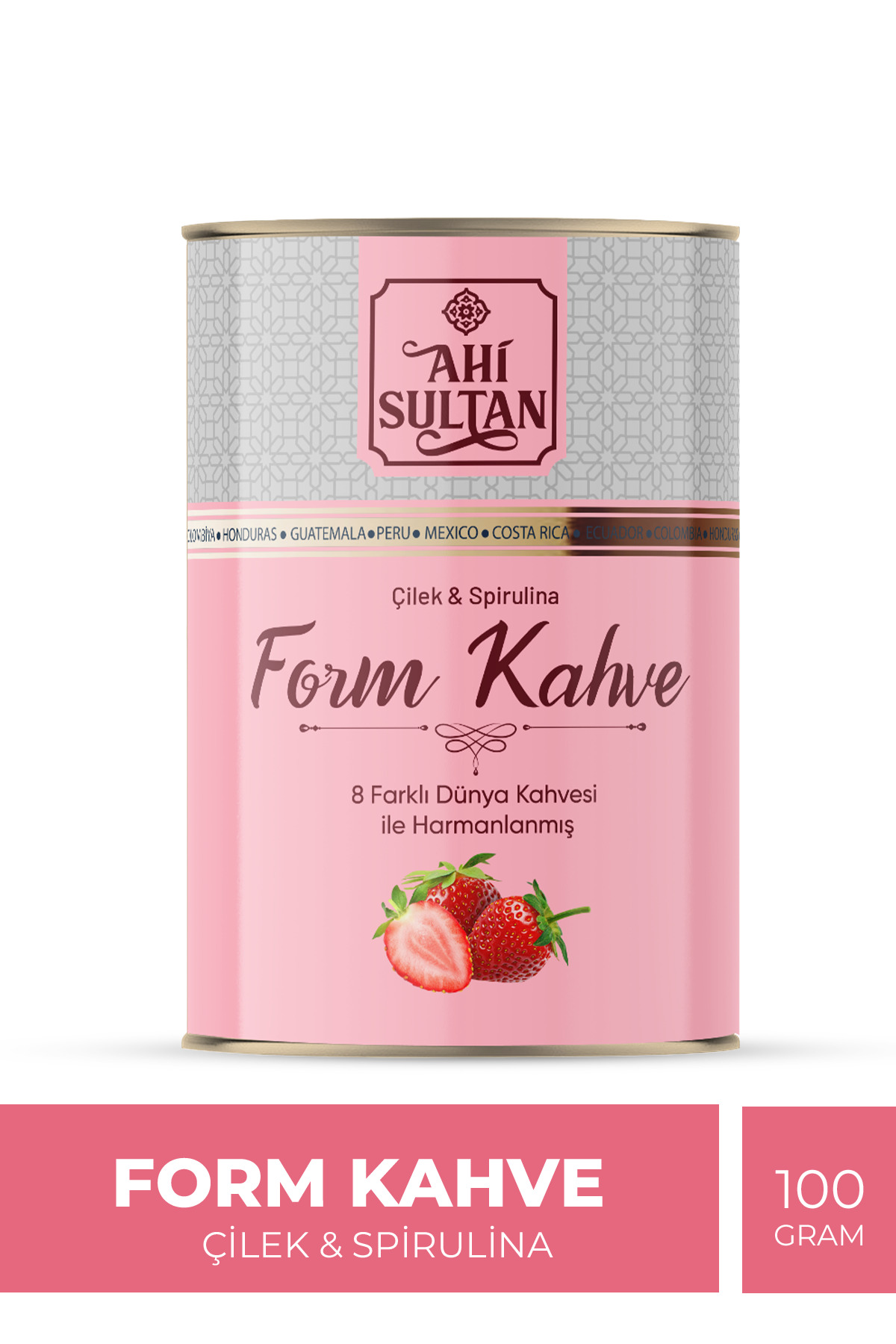 AHİ SULTAN Form Kahvesi 8 Farklı Çilek ve Spirulina Içerikli 100 G