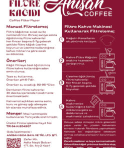 Anisah Coffee Filtre Kahve Kağıdı 4 Numara (80 Adet) | Kokusuz | Kimyasalsız | Doğa Dostu | Yırtılmaz - Görsel 3