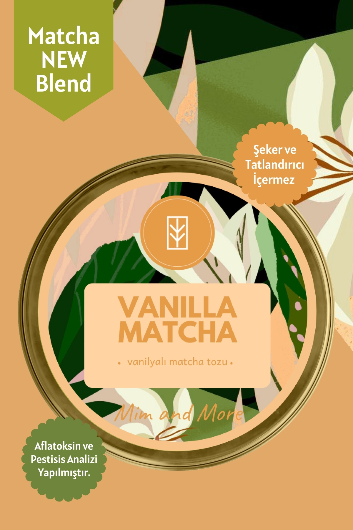 Mim and More Vanilla Matcha - Vanilya Aromalı Matcha, 25 gr