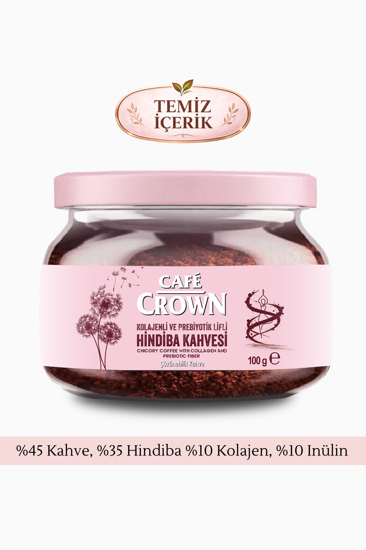 Cafe Crown Kolajenli ve Prebiyotik Lifli Hindiba Kahvesi 100g