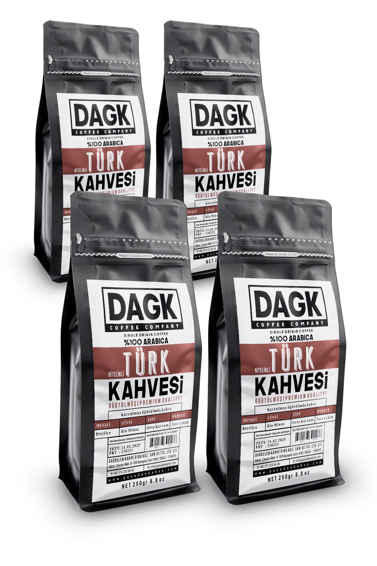 Dagk Türk Kahvesi Nitelikli 4x250g (FIRSAT PAKETİ)