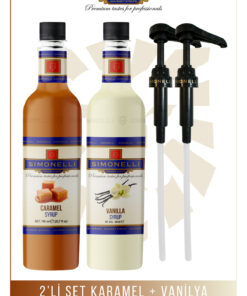 Simonelli Kahve Ve Kokteyl Şurubu Karamel Aromalı Vanilya Aromalı 700 ml Pompa Hediyeli