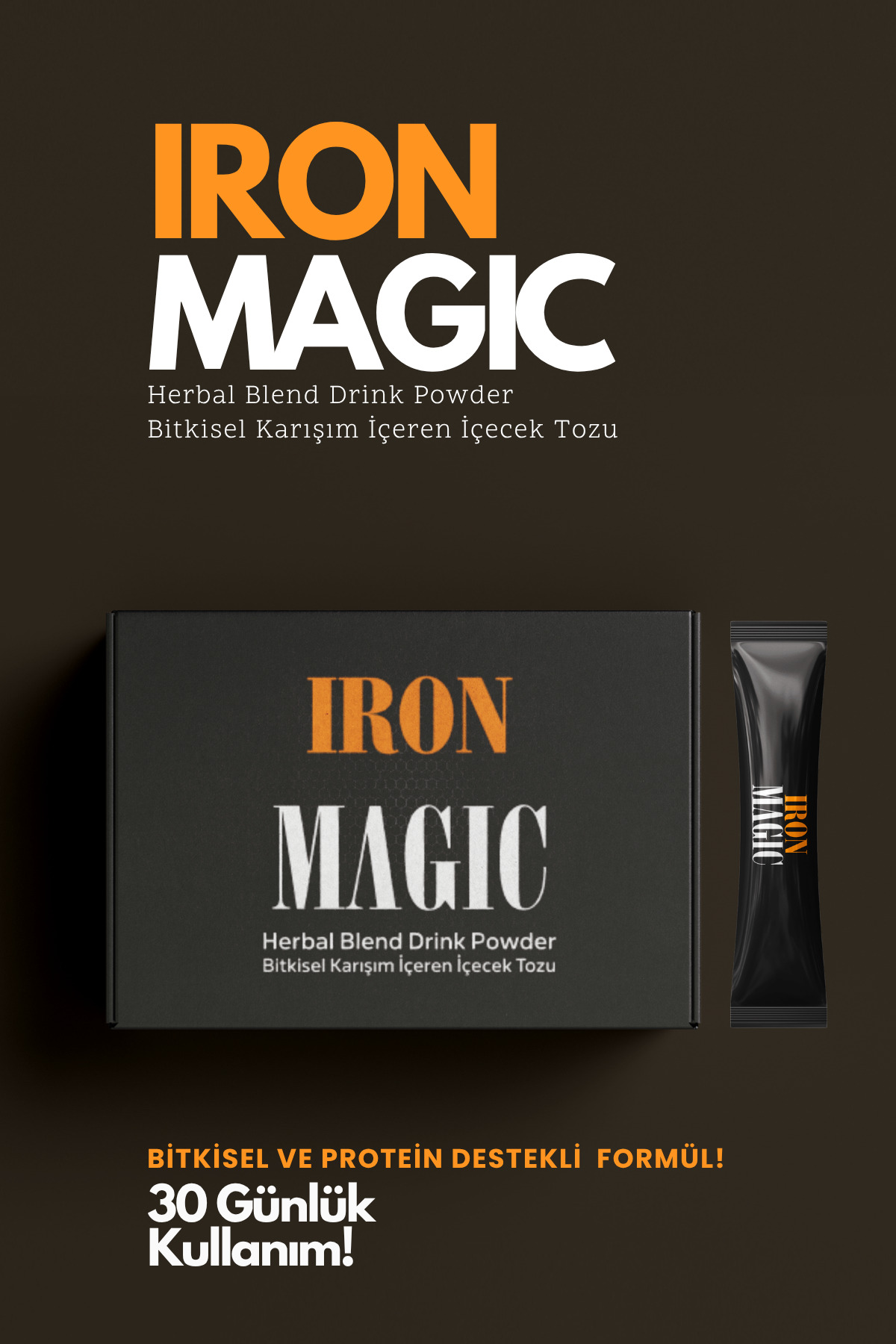 ıron magic Bitkisel Karışım İçeren İçecek Tozu 1 Aylık