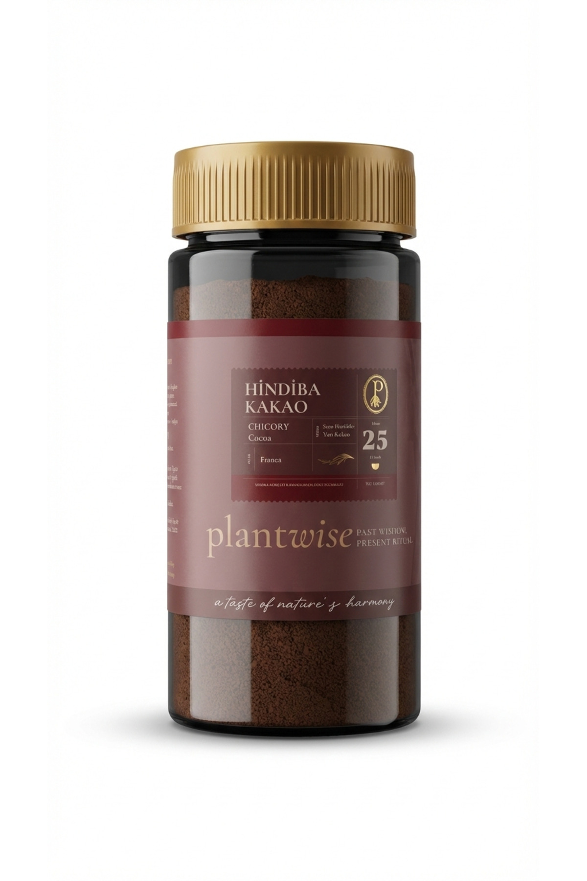 Plantwise Kakaolu Hindiba | Hindiba Kakao | 100g Cam Kavanoz