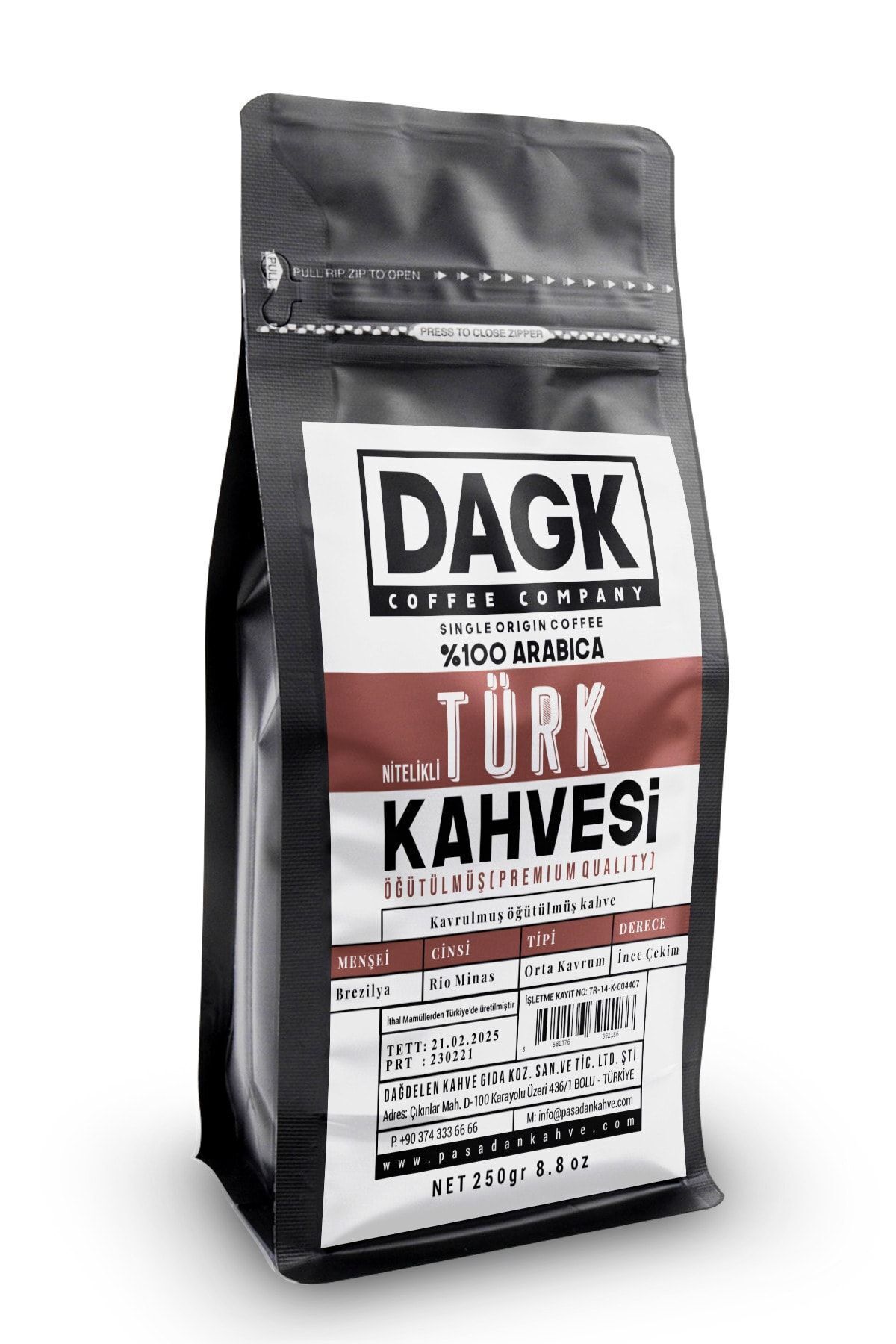 Dagk Türk Kahvesi 250 gr Nitelikli