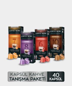 C.M Coffee More Kapsül Tanışma Paketi 40'lı ( Nespresso Uyumlu Alüminyum Kapsül Kahve )