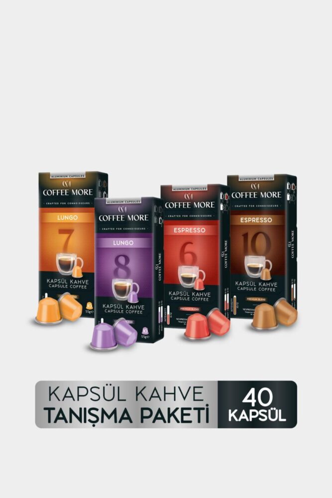 C.M Coffee More Kapsül Tanışma Paketi 40'lı ( Nespresso Uyumlu Alüminyum Kapsül Kahve )