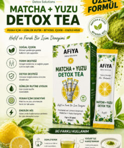 Afiya Detox Solutions Matcha (MAÇA) Çayı Ve Yuzu Detoks Çayı, 2'li Güçlü Karışım, Diyet ve Form Destekleyici Detox Çay 20 Adet 100 gr