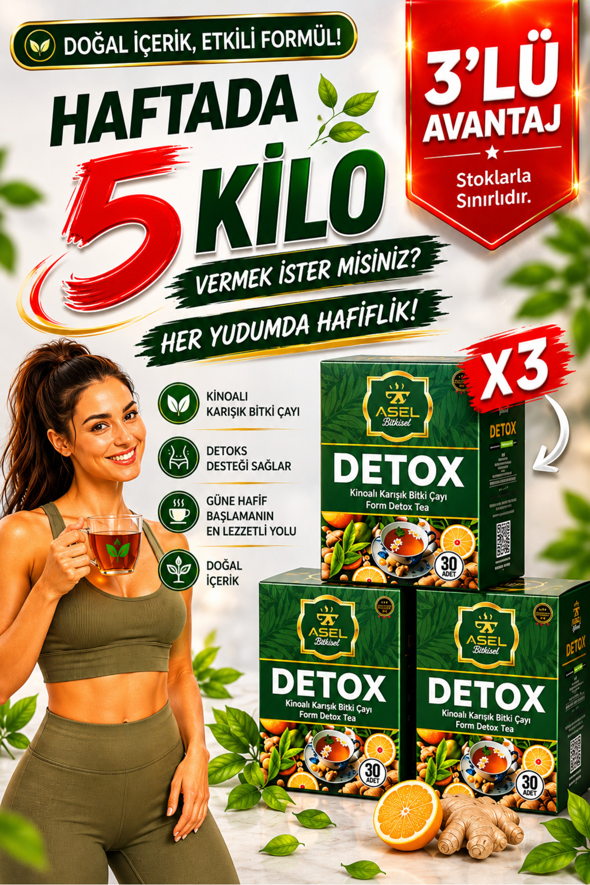 Detox Form Çayı FİT Yaşam tok tutma zayıflamak kilo.verme