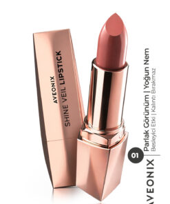 AVEONIX Shine Veil Parlak Ruj 01 Nemlendirici Pürüzsüz Dolgun Dudak Etkili Lipstick
