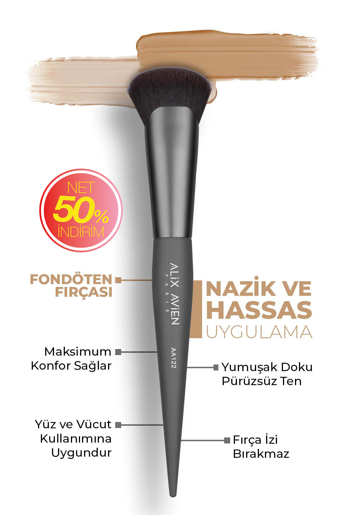 Alix Avien Fondöten Fırçası - Foundation Brush