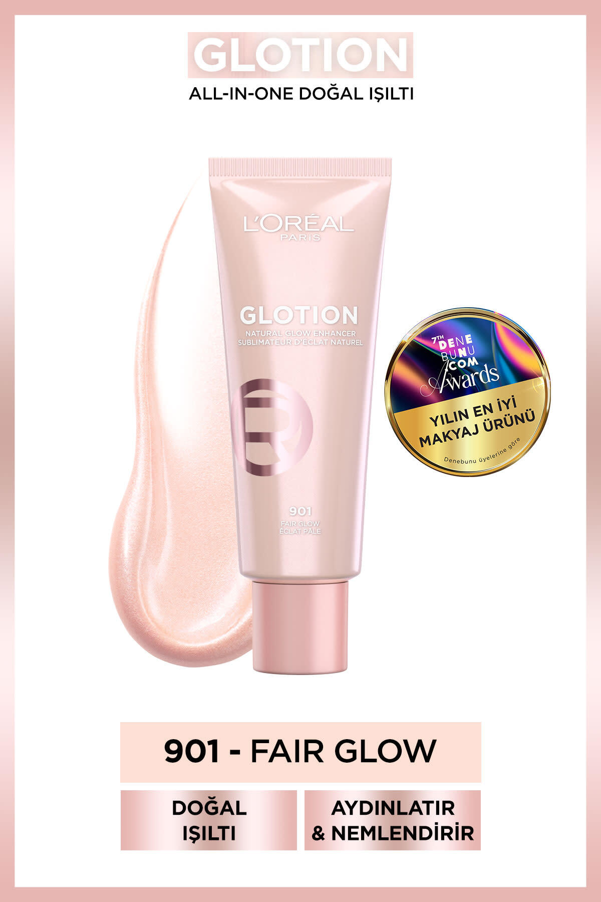 L'Oreal Paris Glotion All-In-One Doğal Işıltı 901 - Fair Glow 40 ml