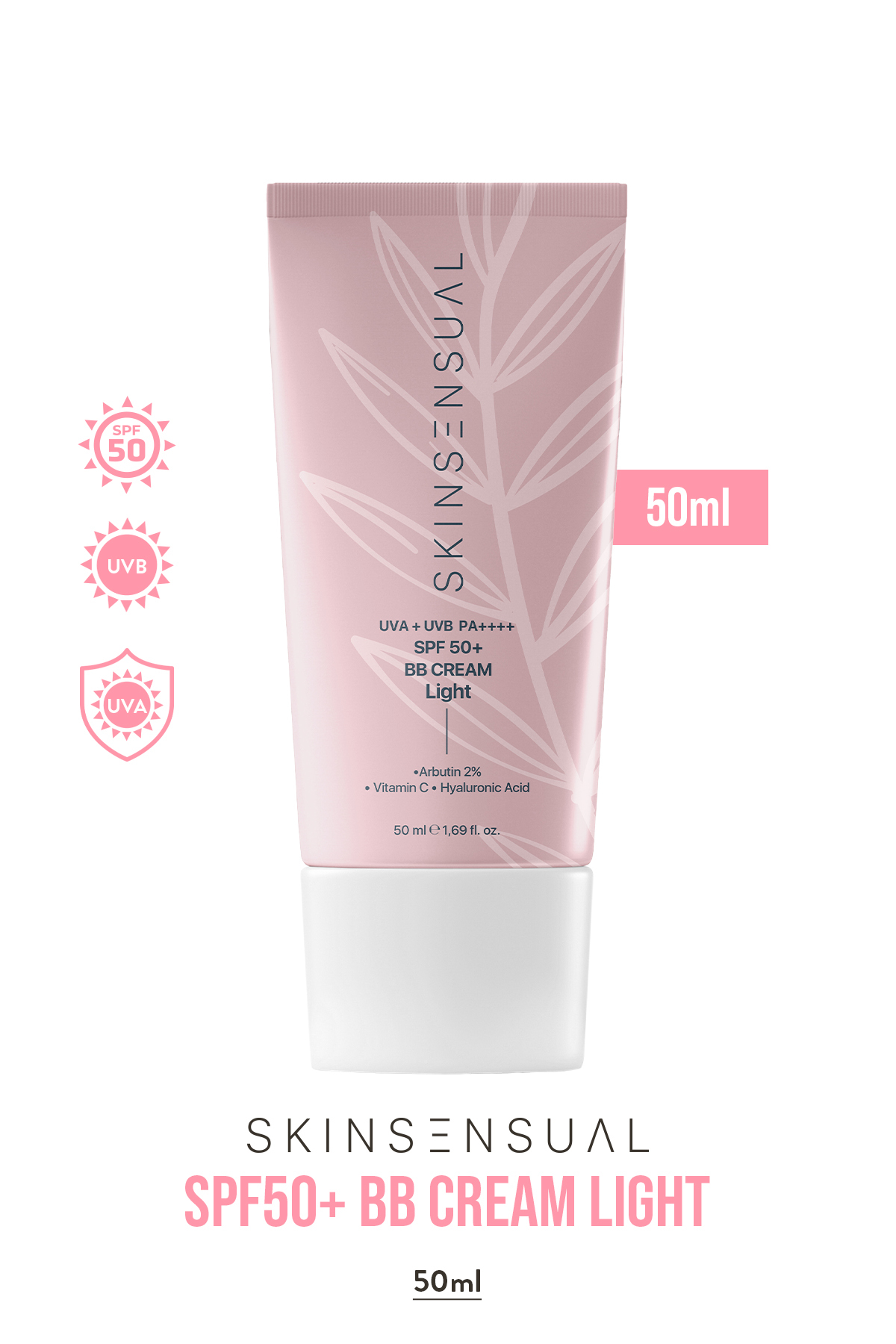 Skin Sensual BB Krem Light 50ml | 50 Spf Uva/Uvb Pa++++ | Leke Oluşumunu Önlemeye Yardımcı, Aydınlık ve Canlılık
